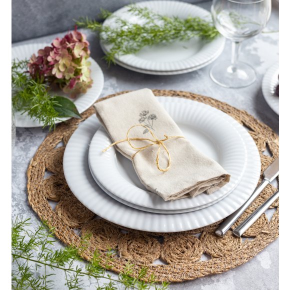 LUBIANA DAISY ROYAL Serwis obiadowy 6 osób / 18 elementów | biała porcelana