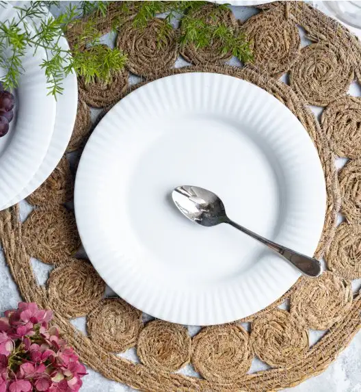 LUBIANA DAISY ROYAL Serwis obiadowy 6 osób / 18 elementów | biała porcelana