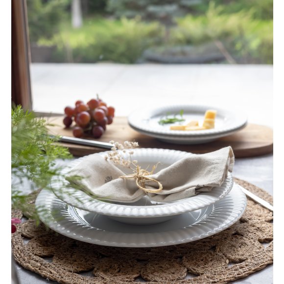LUBIANA DAISY ROYAL Serwis obiadowy 6 osób / 18 elementów | biała porcelana