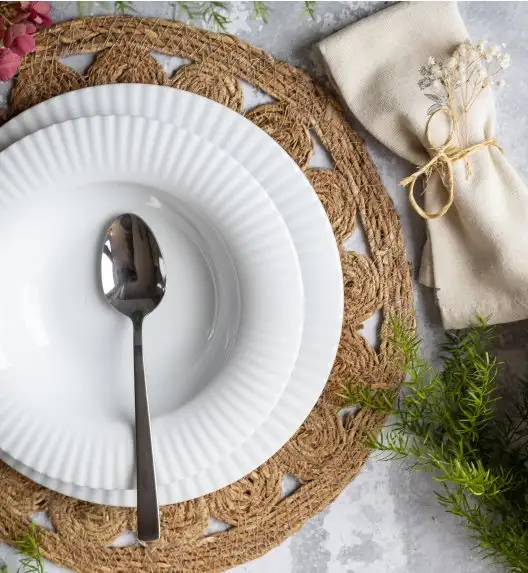 LUBIANA DAISY ROYAL Serwis obiadowy 6 osób / 18 elementów | biała porcelana