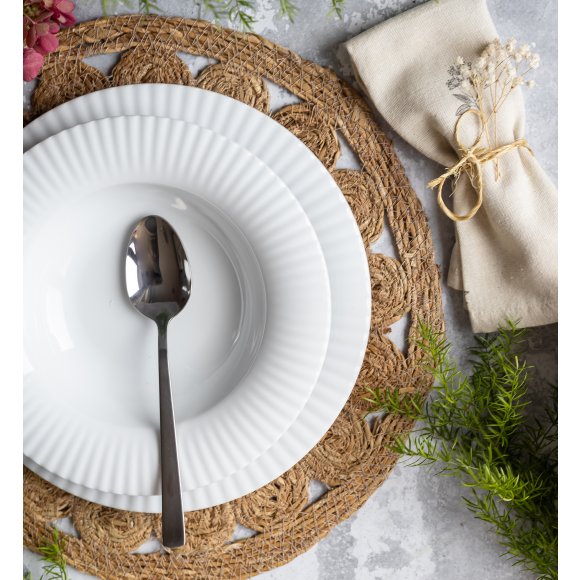 LUBIANA DAISY ROYAL Serwis obiadowy 6 osób / 18 elementów | biała porcelana