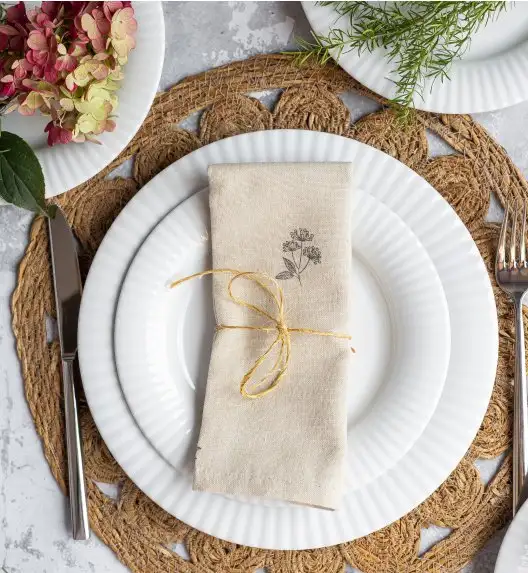 LUBIANA DAISY ROYAL Serwis obiadowy 6 osób / 18 elementów | biała porcelana