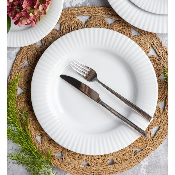 LUBIANA DAISY ROYAL Serwis obiadowy 12 osób / 36 elementów | biała porcelana
