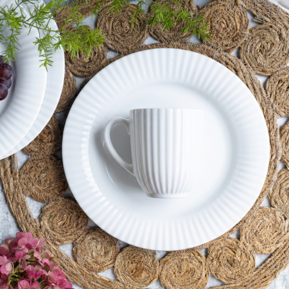 LUBIANA DAISY ROYAL Serwis obiadowy 18 osób / 72 elementy | biała porcelana