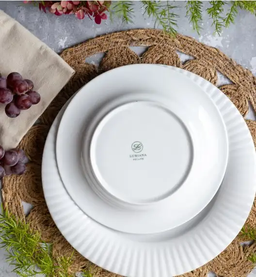 LUBIANA DAISY ROYAL Serwis obiadowy 18 osób / 72 elementy | biała porcelana
