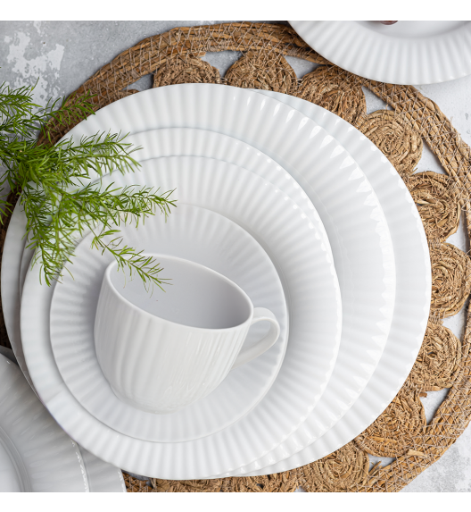 LUBIANA DAISY ROYAL Serwis obiadowo - kawowy 24 os / 120 elementów | biała porcelana