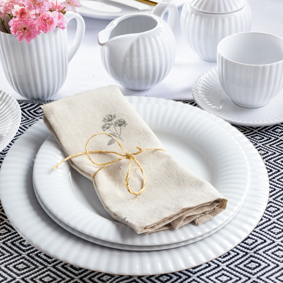 LUBIANA DAISY ROYAL Serwis obiadowo - kawowy 6 osób / 40 elementów | biała porcelana