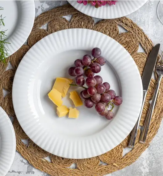 LUBIANA DAISY ROYAL Serwis obiadowo - kawowy 6 osób / 40 elementów | biała porcelana