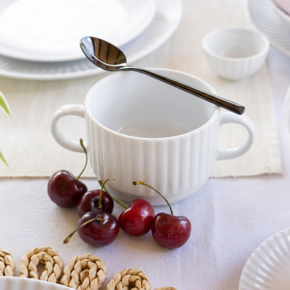 LUBIANA DAISY ROYAL Serwis obiadowo - kawowy 6 osób / 46 elementów | biała porcelana