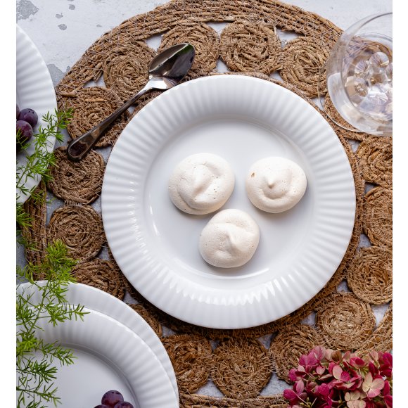 LUBIANA DAISY ROYAL Serwis obiadowo - kawowy 12 osób / 76 elementów | biała porcelana