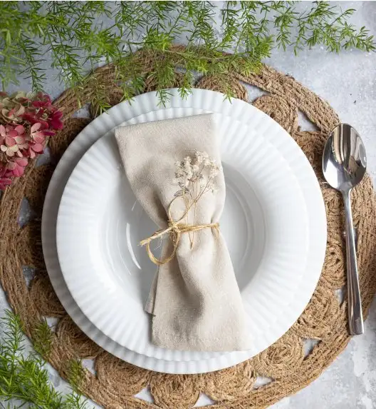 LUBIANA DAISY ROYAL Serwis obiadowo - kawowy 18 osób / 112 elementów | biała porcelana