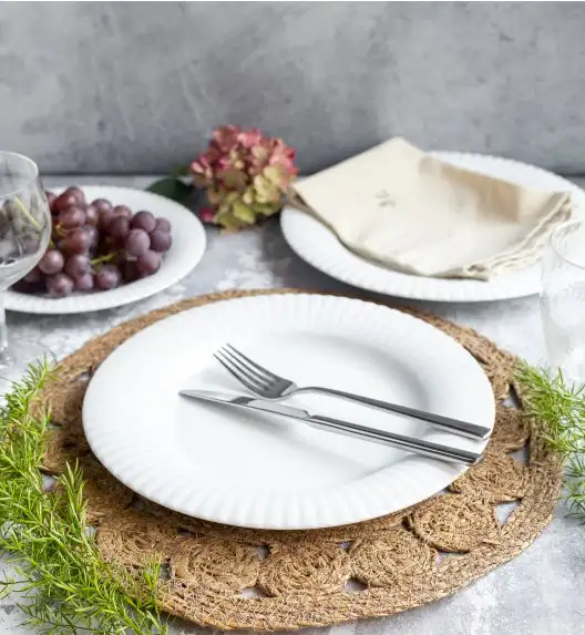 LUBIANA DAISY ROYAL Serwis obiadowo - kawowy 18 osób / 112 elementów | biała porcelana