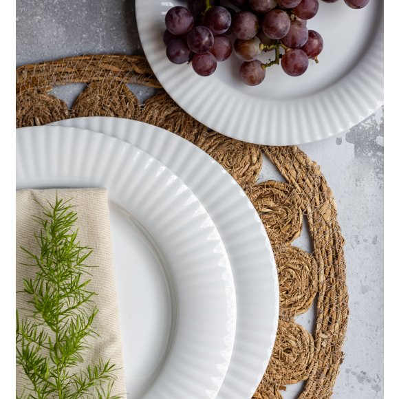 LUBIANA DAISY ROYAL Serwis obiadowo - kawowy 18 osób / 112 elementów | biała porcelana