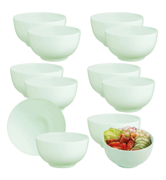 LUMINARC DIWALI PARADISE GREEN 12x MISKA SALATERKA 14,5 cm / 750 ml