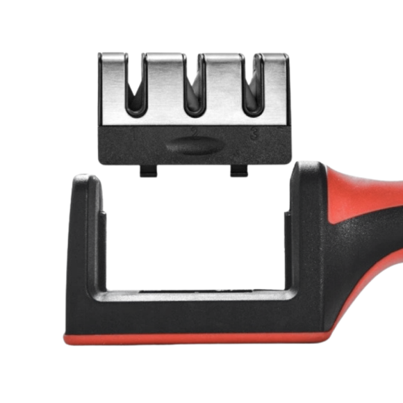 GERLACH AMBIENTE MAGNETIC Komplet 5 noży z deską magnetyczną + Ostrzałka 3w1 uni czerwona