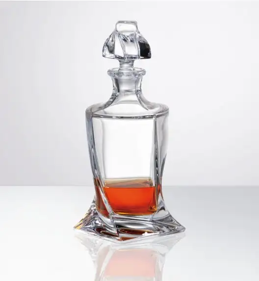 BOHEMIA QUADRO Karafka do whisky 850 ml / szkło kryształowe / CR6A500