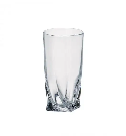 BOHEMIA QUADRO Komplet 6 szklanek do wody 350 ml / szkło krystaliczne / CR62A500