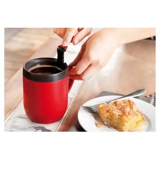 ZYLISS HOTMUG CAFE kubek termiczny z sitkiem do zaparzania gorących napojów, czerwony. / megap