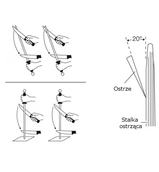 WUSTHOF CLASSIC Stalka do noży, 23 cm. Stal wysokowęglowa / megap