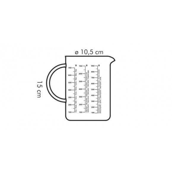 TESCOMA DELICIA Dzbanek z miarką 1,0 L / żaroodporne szkło / 630434.00