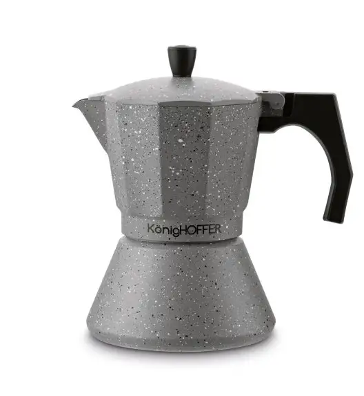 KÖNIGHOFFER GREY STONE MARBLE Kawiarka do espresso 300 ml / aluminium